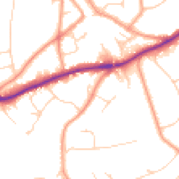 Daytime road noise heatmap for RH8 9HP