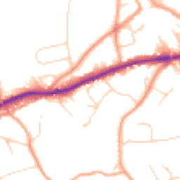 Daytime road noise heatmap for RH8 9HQ