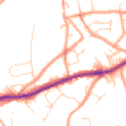 Daytime road noise heatmap for RH8 9HZ