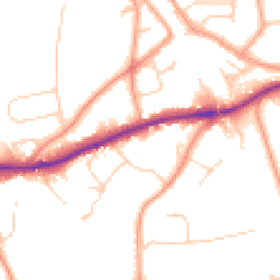 Daytime road noise heatmap for RH8 9JA