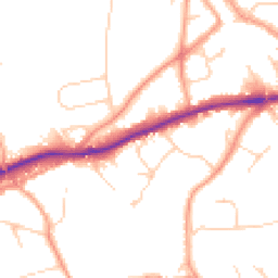 Daytime road noise heatmap for RH8 9JD