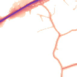 Daytime road noise heatmap for RH8 9JZ