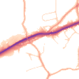 Daytime road noise heatmap for RH8 9LN