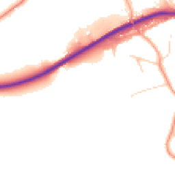 Daytime road noise heatmap for RH8 9NQ