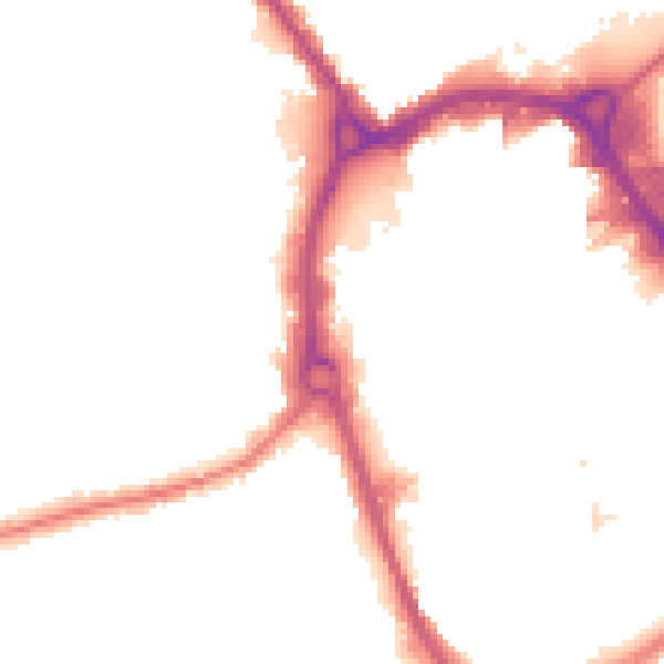 Night-time road noise heatmap for RM1 1AH
