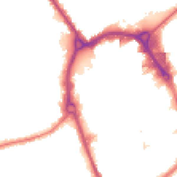 Night-time road noise heatmap for RM1 1AN