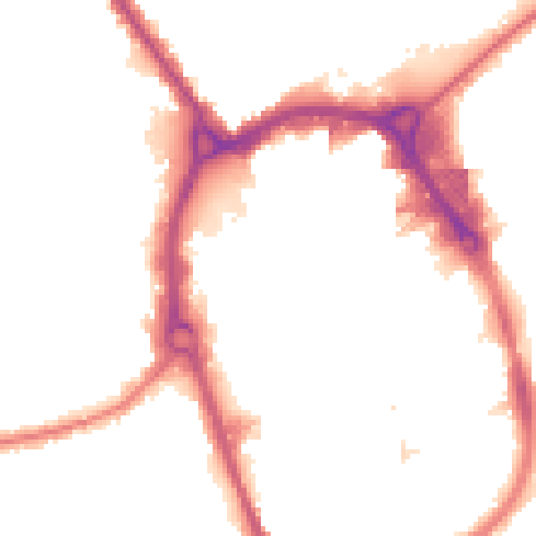 Night-time road noise heatmap for RM1 1AP