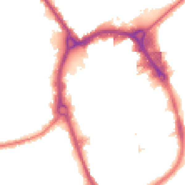 Night-time road noise heatmap for RM1 1AR