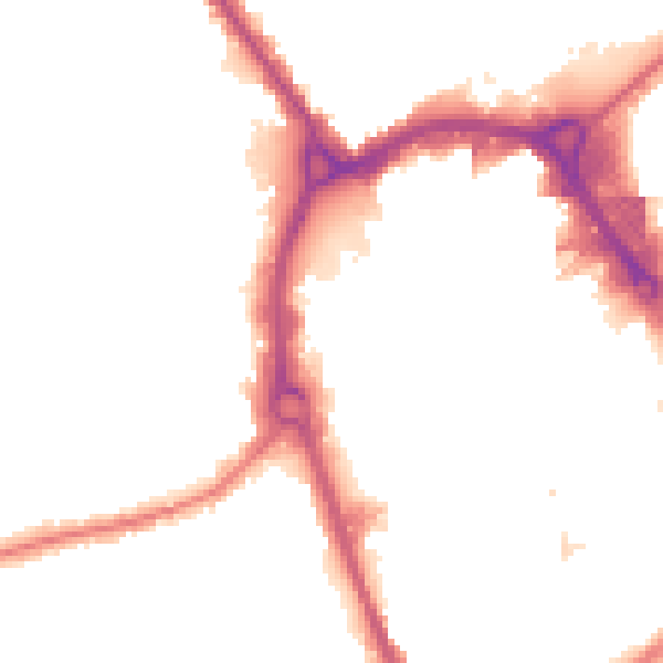 Night-time road noise heatmap for RM1 1AS