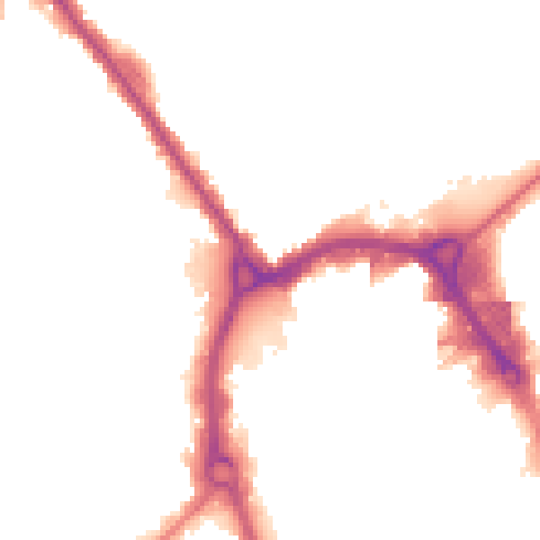 Night-time road noise heatmap for RM1 1DA