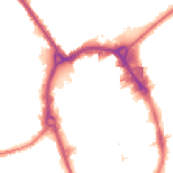 Night-time road noise heatmap for RM1 1DB