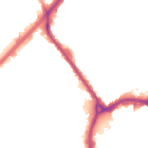 Night-time road noise heatmap for RM1 1DG