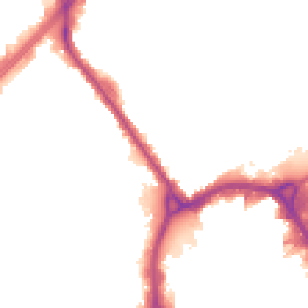Night-time road noise heatmap for RM1 1DL