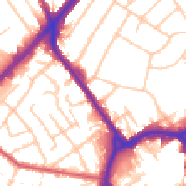 Daytime road noise heatmap for RM1 1DR