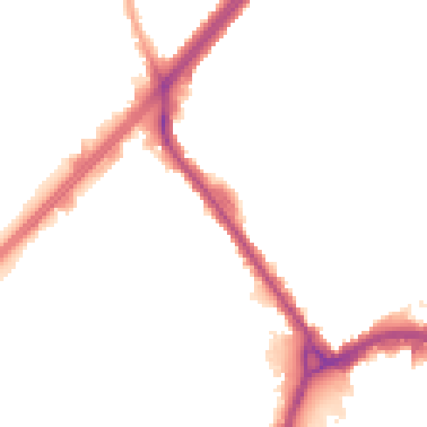Night-time road noise heatmap for RM1 1DT
