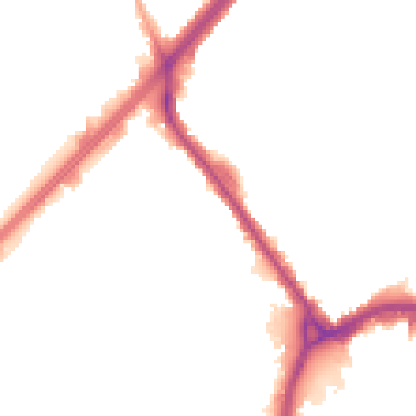 Night-time road noise heatmap for RM1 1DX