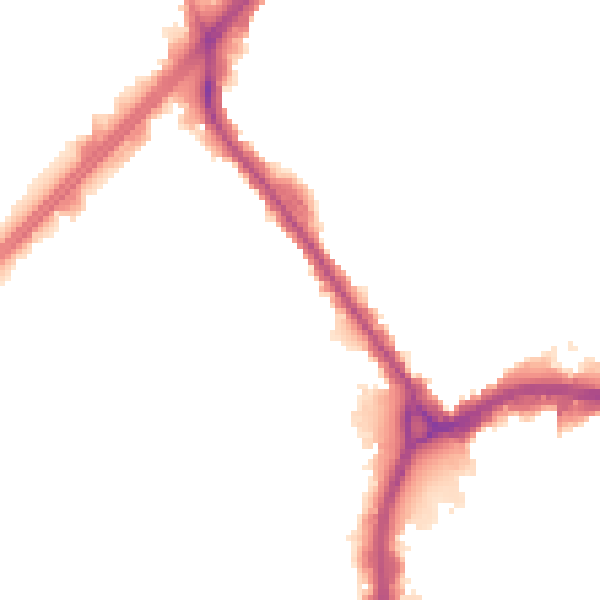 Night-time road noise heatmap for RM1 1EG