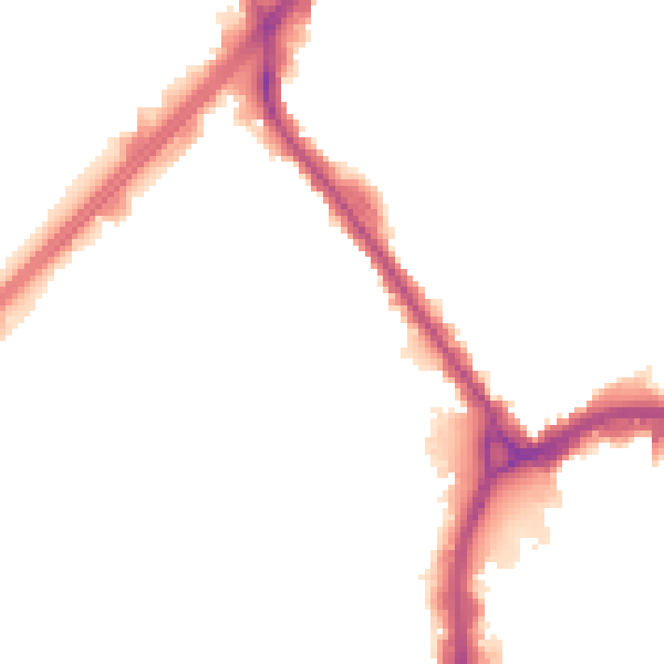 Night-time road noise heatmap for RM1 1EQ