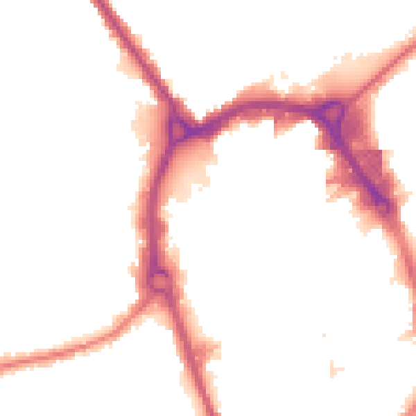 Night-time road noise heatmap for RM1 1HR