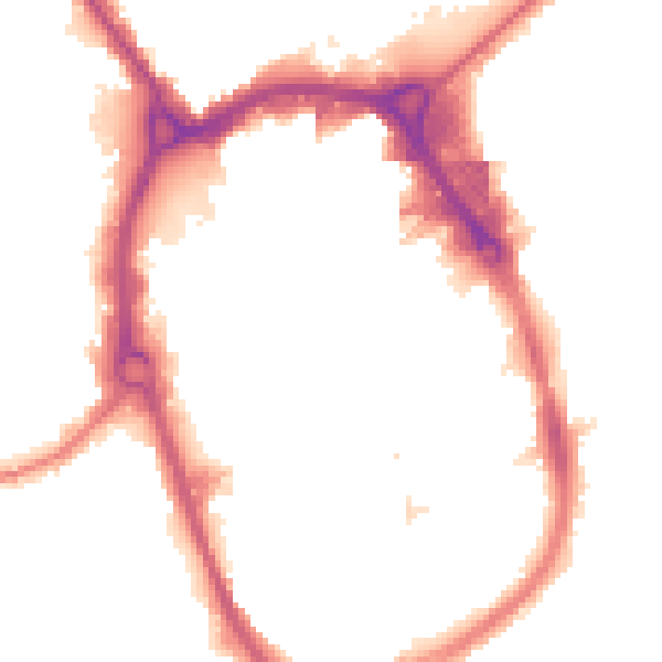 Night-time road noise heatmap for RM1 1NL