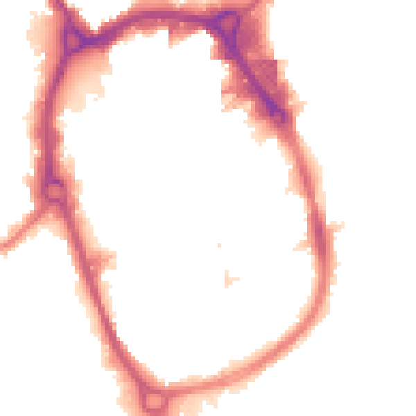 Night-time road noise heatmap for RM1 1NX