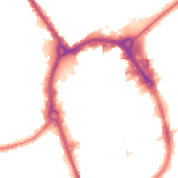 Night-time road noise heatmap for RM1 1RA