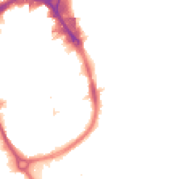 Night-time road noise heatmap for RM1 2AB
