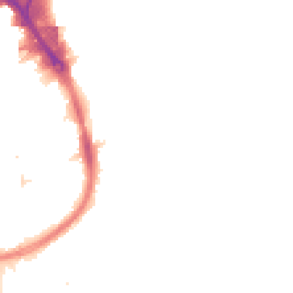 Night-time road noise heatmap for RM1 2BF