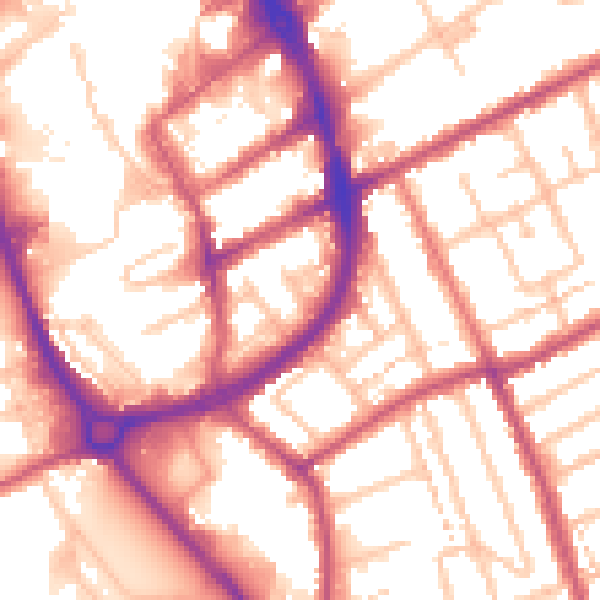 Daytime road noise heatmap for RM1 2DL