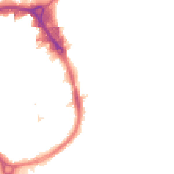 Night-time road noise heatmap for RM1 2EG