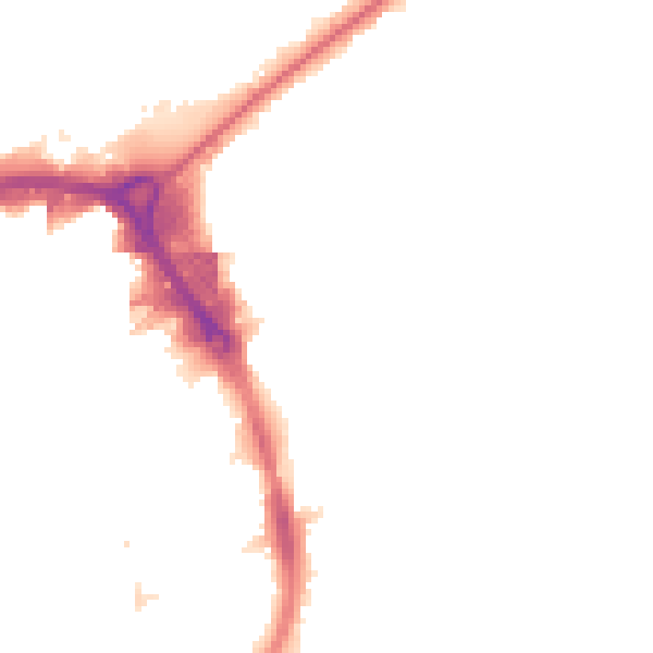 Night-time road noise heatmap for RM1 3FG