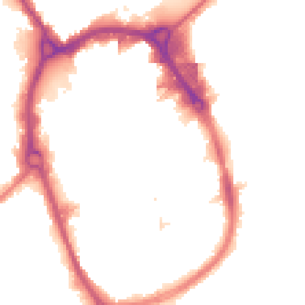 Night-time road noise heatmap for RM1 3JZ