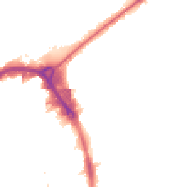 Night-time road noise heatmap for RM1 3LN