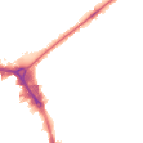 Night-time road noise heatmap for RM1 3NA