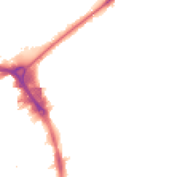 Night-time road noise heatmap for RM1 3QX