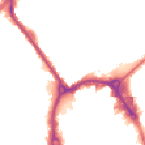 Night-time road noise heatmap for RM1 4AH