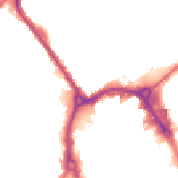 Night-time road noise heatmap for RM1 4DL