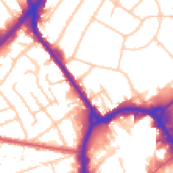 Daytime road noise heatmap for RM1 4GF