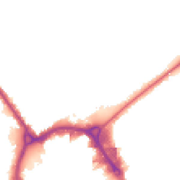 Night-time road noise heatmap for RM1 4GQ