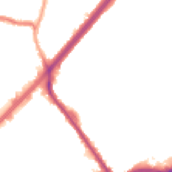 Night-time road noise heatmap for RM1 4LB
