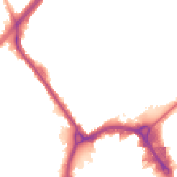 Night-time road noise heatmap for RM1 4LH