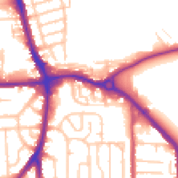 Daytime road noise heatmap for RM10 7AE