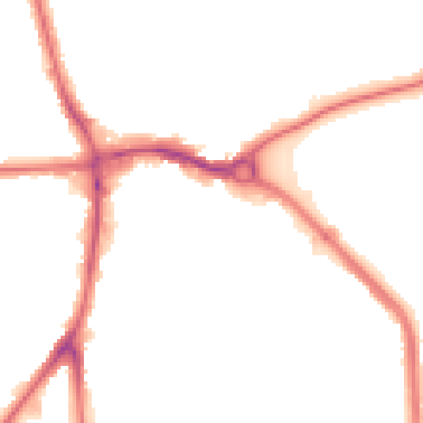 Night-time road noise heatmap for RM10 7AG