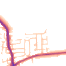 Daytime road noise heatmap for RM10 7BA