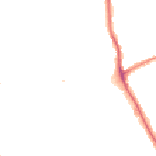 Night-time road noise heatmap for RM10 7BQ