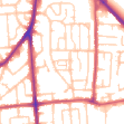 Daytime road noise heatmap for RM10 7JT