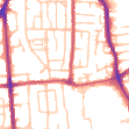 Daytime road noise heatmap for RM10 7NT