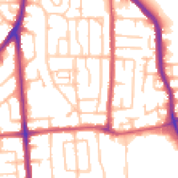 Daytime road noise heatmap for RM10 7PJ