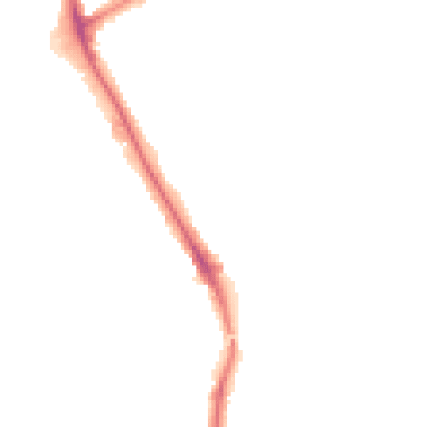 Night-time road noise heatmap for RM10 7TT