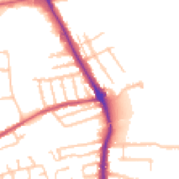 Daytime road noise heatmap for RM10 8AN
